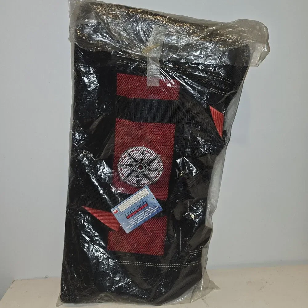 Marlboro Compass Logo Duffle Bag Gym Bag Red Black Canvas 21